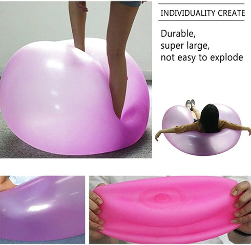 OULUN 47 Inch Giant Water Bubble Ball, Inflatable Water-Filled Soft Rubber Ball for Outdoor Beach Pool Parties
