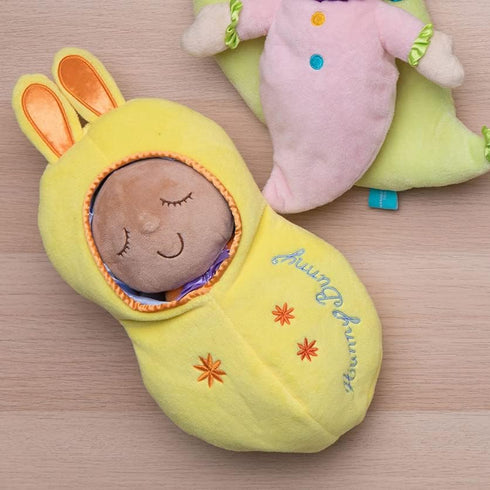 Manhattan Toy Snuggle Pod Hunny Bunny Beige Baby Doll with Cozy Sleep Sack for Ages 6 Months and Up