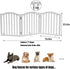 Wooden Dog Gate Foldable Pet Fence, Freestanding Pet Gates for Stairs, 3 Panel 23.6'' Height-White
