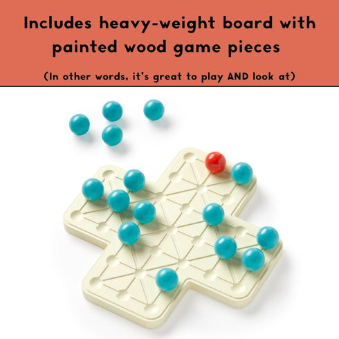 Brass Monkey Fox & Geese – Classic Strategy Game Set with Beautiful Painted Wooden Pieces for 2 Players