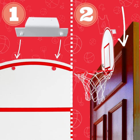 Mini Basketball Hoop - Indoor Durable Plastic Basketball Hoop for Kids and Adults - No Assembling, Premium Game with