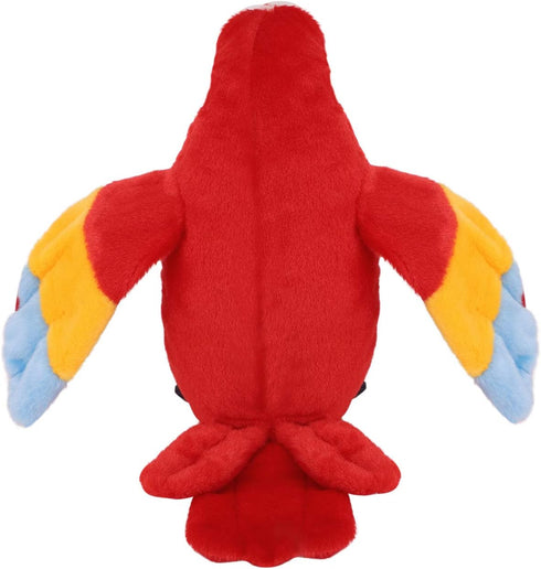 Talking Macaw Parrot Plush Toy - Repeat What You Say, Electronic Record Animated Bird for Kids, Boys, Girls Christmas