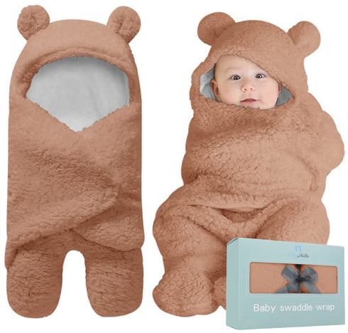 BlueMello Baby Swaddle Blanket | Ultra-Soft Plush Essential for Infants 0-6 Months