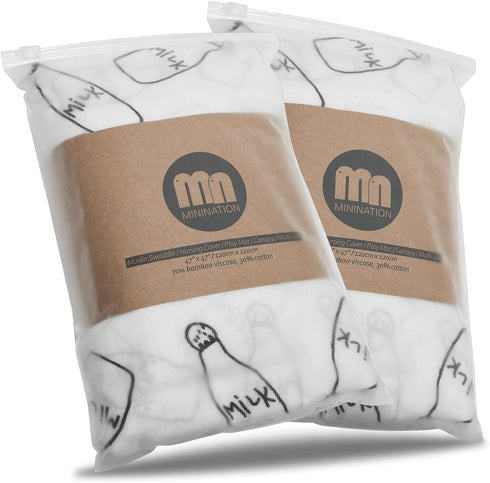 Ultra Soft Bamboo Viscose Muslin Swaddle Blankets for Newborns, 70% Bamboo Viscose,