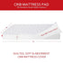 2 Pack, 52" 28" 8", Crib Mattress Protector Waterproof Quilted Crib Mattress Pad Cover x Extra Soft Breathable Toddler