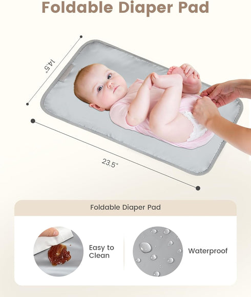 Backpack, LOVEVOOK Diaper Bag Large Capacity Portable Baby Bag with Foldable Diaper Changing Pad, Waterproof Baby