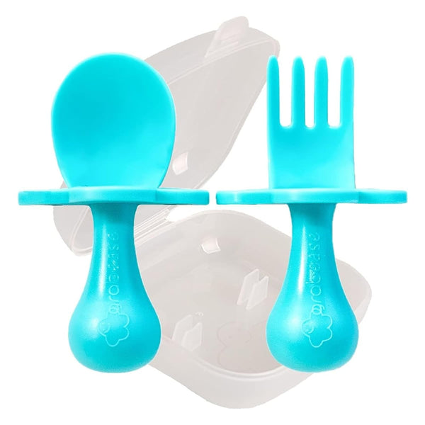 Grabease Baby & Toddler Utensils - BPA-Free & Phthalate-Free Cutlery Set - Spoons & Forks for Baby & Toddler