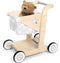 Asweets 2 in 1 Wooden Baby Walker Push and Pull Doll Stroller,