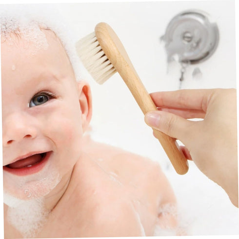 Set Boy Girl Bath Soft Bristle Brush Comb Scalp Brush Laundry Newborn Grooming Kit for Gentle Hair Skin Care