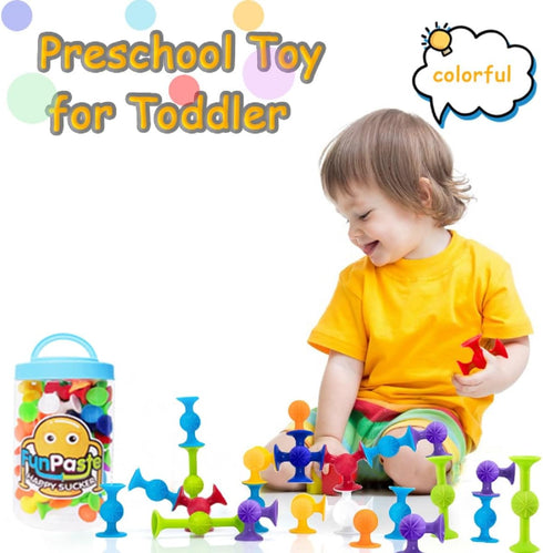 24 Set 1-3 4-8 Suction Bath Toys for Baby, Piece Starter Suction Cup Toys Stocking Stuffers Preschool Sensory Fidget