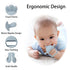 2 Pack 0-3-6-12 Baby Teether Toy, BPA Free Silicone Mitten Glove Teether for Sucking Needs, Baby Teething Toys Months
