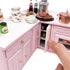 SXFSE Accessories,1:12 Set Dollhouse Decoration Dollhouse Miniature Furniture Wooden Kitchen Cabinet Freely Combined