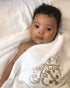 Cozy My Baptism Baby Christening Dedication White Blanket with Embroidered Cross Premium Soft Warm Coral Fleece