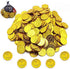 150 Pieces Plastic Play Coins Gold Pirate Treasure Hunt Coins for Kids Party Theme Props Decoration, Party Favor Games
