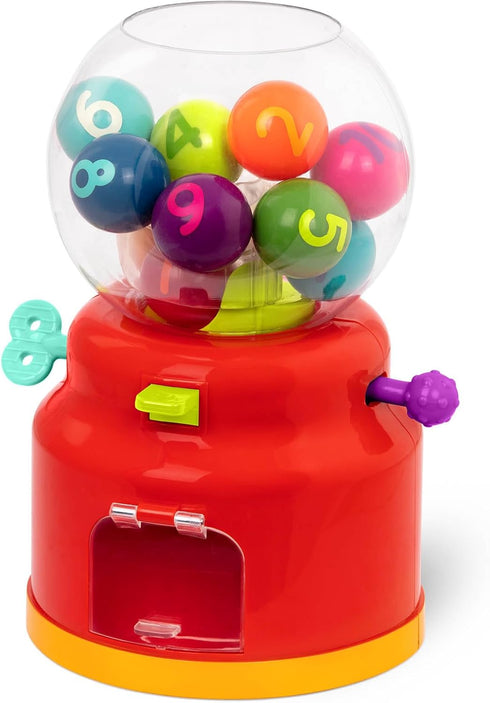Battat Bubble Dispenser for Kids - Mini Vending Machine Toy with 10 Colorful Number Balls