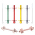 6-Pack 6-12 Silicone Teething Tubes for Babies Months, BPA-Free Non-Choking Teether Sticks Toys, Teething Relief Chew