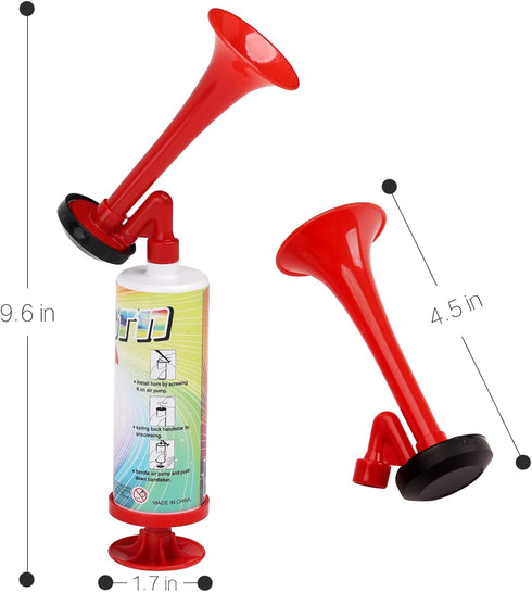 10pcs Reusable Air Horn, Handheld Air Pump Horn Marine Signal Football Cheering Bear Self Defense Loud Noise Makers