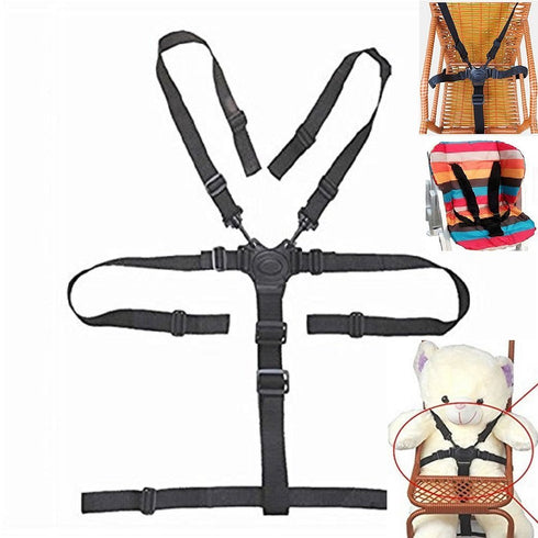 Universal Baby Safe Belt Holder - 5 Point Harness Replacement for Wooden High Chair