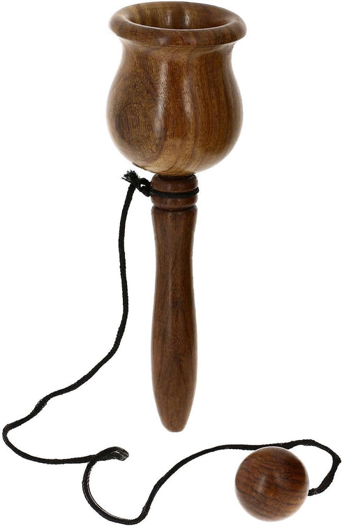 Handcrafted Wooden Ball & Cup Pottery Game for Fun