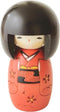Usaburo Sosaku Kokeshi Doll - Osanago Red Color, Small Size, Made in Japan
