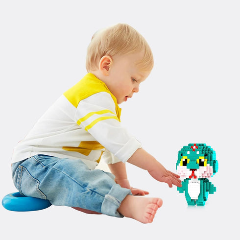 Larcele Micro Building Blocks Animal Set, DIY Mini 3D Toy Bricks, 1034 Dots KLJM-10 (Snake)