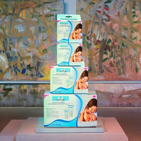 ComfyDaya SafeShield (50 Count). Breastmilk Storage Bags Ready to Use. Pre-sterilize, BPA & BPS-Free, Leak-Proof