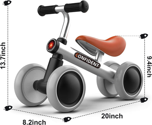 Baby Balance Bike for 1 Year Old - Toddler Bike with No Pedal & Silent Wheels, Ride-On Toy Gift for Boys Age 1-3