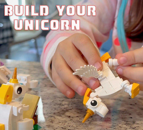 WISEPLAY Unicorn Building Block Set - 12 in 1 Unicorn Toys for Girls Age 6-8
