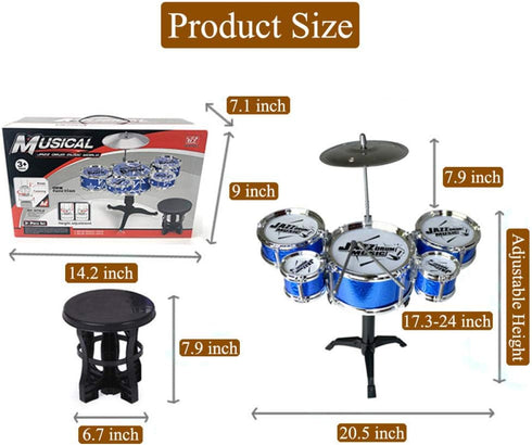 SKLOER Set Set Set Kids Drum Toddler Instrument Educational Percussion Stimulating Childrens Creativity Drum for Kids