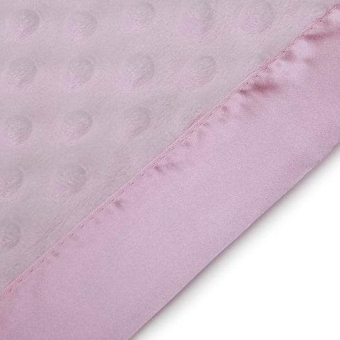 Pro Goleem Baby Soft Minky Dot Blanket with Silky Satin Backing for Girls (Pink, 30’’ x 40’’)