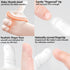 2-Pack 0-18 Garkoko Baby Pacifier with Clip & Case, Thumb-Shaped Soothing Pacifier Months, Non-Contact Shield