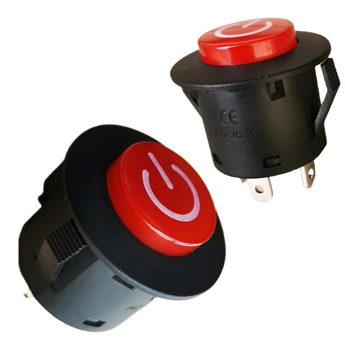 LANYINDI 2 Pcs Power Button Switch Push Start Replacement Parts for Kids Ride On Toy Car Electric Wheels Trax
