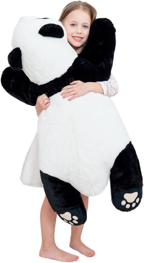 Panda Stuffed Animal, 1.87lbs Cute Weighted Plush Hugging Pillow Toy for Boys and Girls, 31.4 Inch