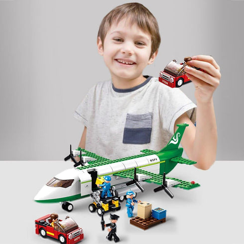 Building Blocks City Airplane Station Toy, 383 Pieces, STEM Learning Kits for 6-12 Years Old Boys