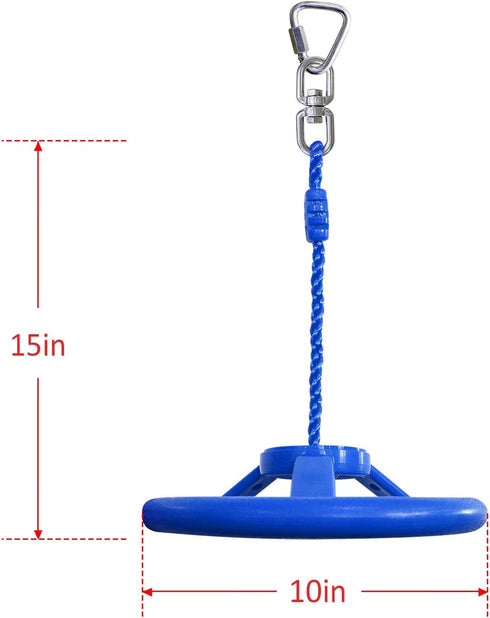 Rainbow Craft 3-Pack Ninja Wheel Obstacle for Kids, Swing Monkey Wheel for Ninja Warrior Obstacle Course, Blue, Red &