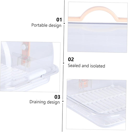 Portable Milk Bottle Draining Rack Multi-Functional Storage Box for Bottles Bread and Chopsticks Lightweight Sealed
