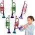 ArtCreativity 13 Inch Metallic Trumpets, Set of 5, Fun Plastic Musical Instruments