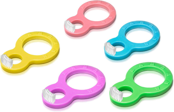 TESS Oral Health 5-Pack Infant Baby Toddler Safety Toothbrush Teethers for Nurturing Dental Care in Early Years