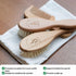 Set Premium Baby Hair Brush Natural Goat Hair & Bamboo Bristle Brushes, Beechwood Comb, Cotton Pouch Gentle Scalp Care