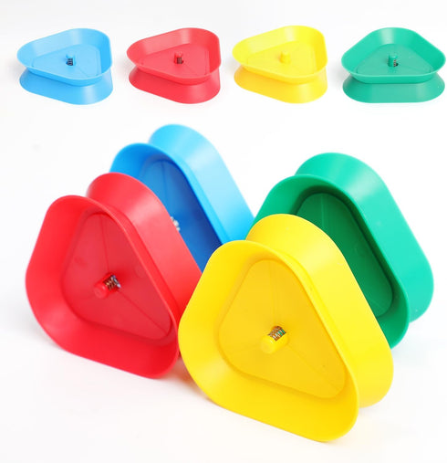 Motroce 4 4 15 Pcs Playing Card Game Holders, Colors Hands Free Triangle Shaped Poker Tray, Holds Up to Poker Cards