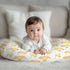 Wicbfdfv Cute Yellow Ducks Boats Nursing Pillow Cover Stretchy and Soft for Baby Girls Boys Rubber Duck Ships Bubble
