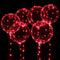 GameXcel LED Light Up Balloons, 20 Inch, 6 Pack Clear Bobo Balloons with 10ft Red LED String Lights