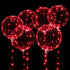 GameXcel LED Light Up Balloons, 20 Inch, 6 Pack Clear Bobo Balloons with 10ft Red LED String Lights