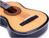 Dselvgvu Wooden Miniature Guitar with Stand, Classic Model for Dollhouse Decoration, 3.94"x1.42"x0.59"