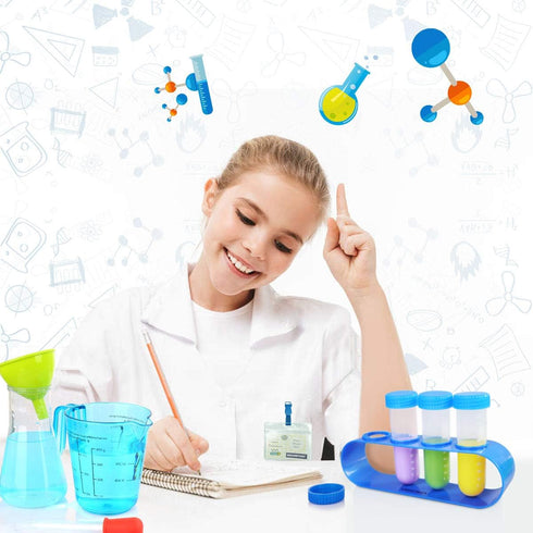 UNGLINGA Kids Science Experiment Kit, Lab Coat Scientist Costume Dress Up and Role Play Toys for Boys & Girls