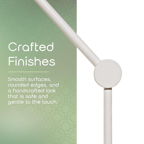 White Wooden Baby Mobile Arm Adjustable Crib Mobile Holder for Nursery Decor Easy-to-Mount Support for Hanging Baby