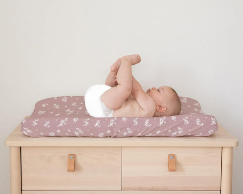 2-Pack Baby Changing Pad Cover for Girls (Antique Rose) - Premium Fitted Sheets Baby Diaper Changing Table Cover