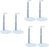 BANBERRY DESIGNS Doll Stand Set of 6 Adjustable Holders for Dolls and Figures 6-12 inches High, White Metal