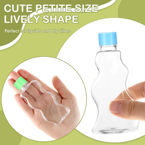 Yaomiao 30 Packs 2.5 oz Plastic Sand Art Bottles with Corks for Kids, Clear Containers for Sand Art Crafts Supplies