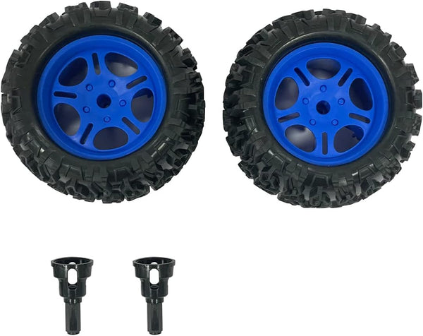 CROBOLL Front Tires & Wheel Replacement Assembly for 1:12 RC Crawler(Blue)